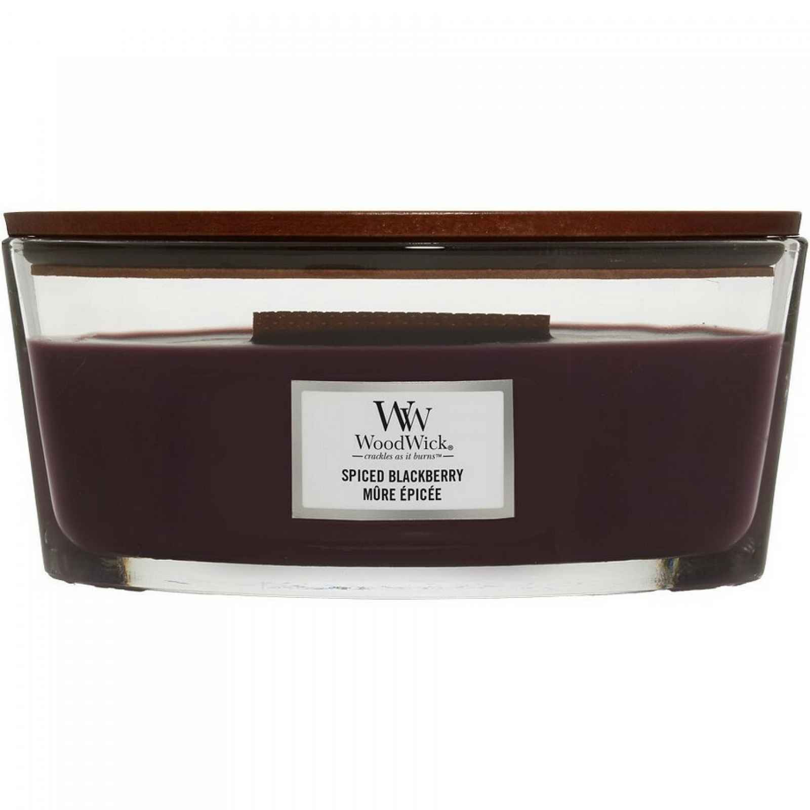 Woodwick Vonná svíčka loď Spiced Blackberry, 453 g