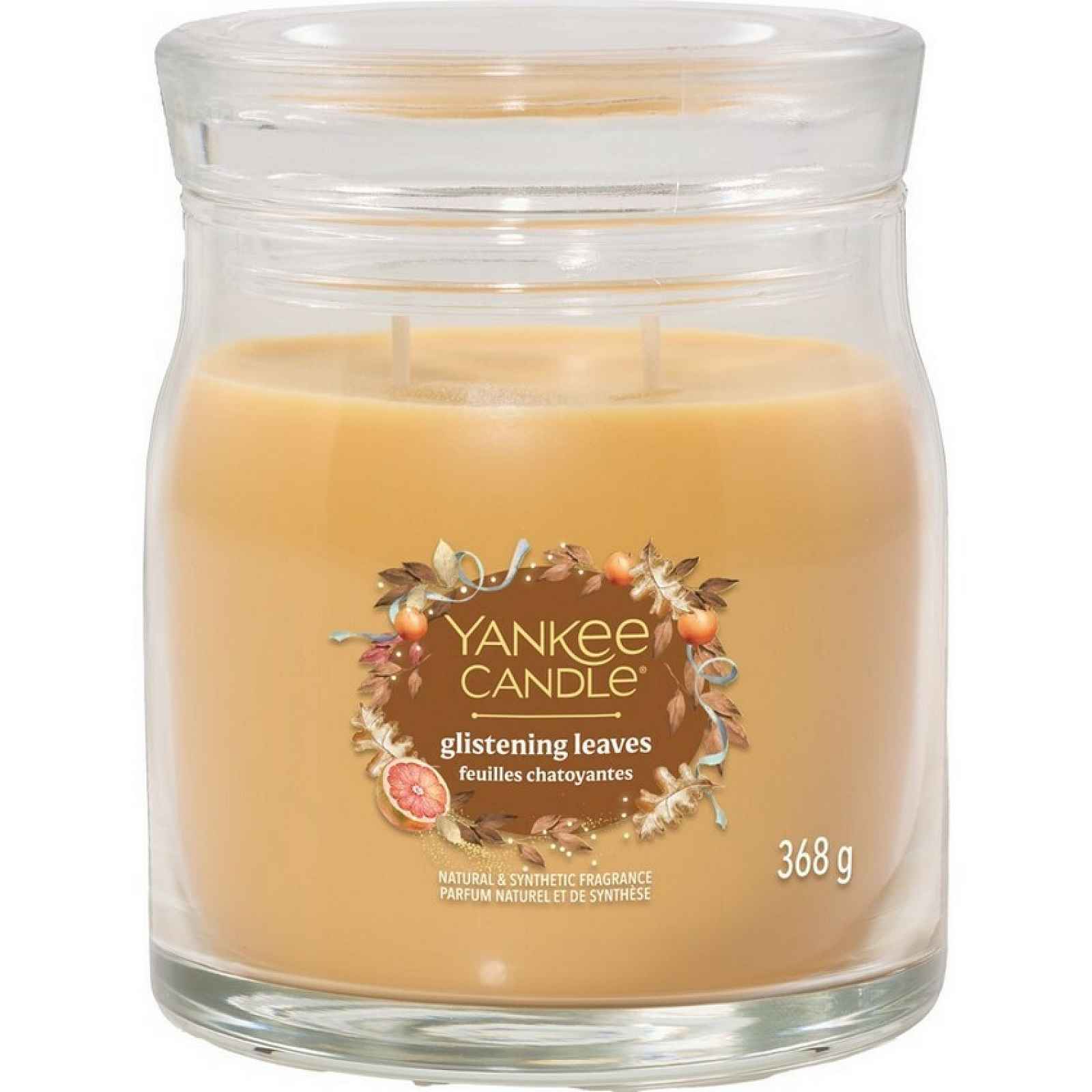 Yankee Candle Vonná svíčka střední Signature Glistening Leaves, 368 g, M