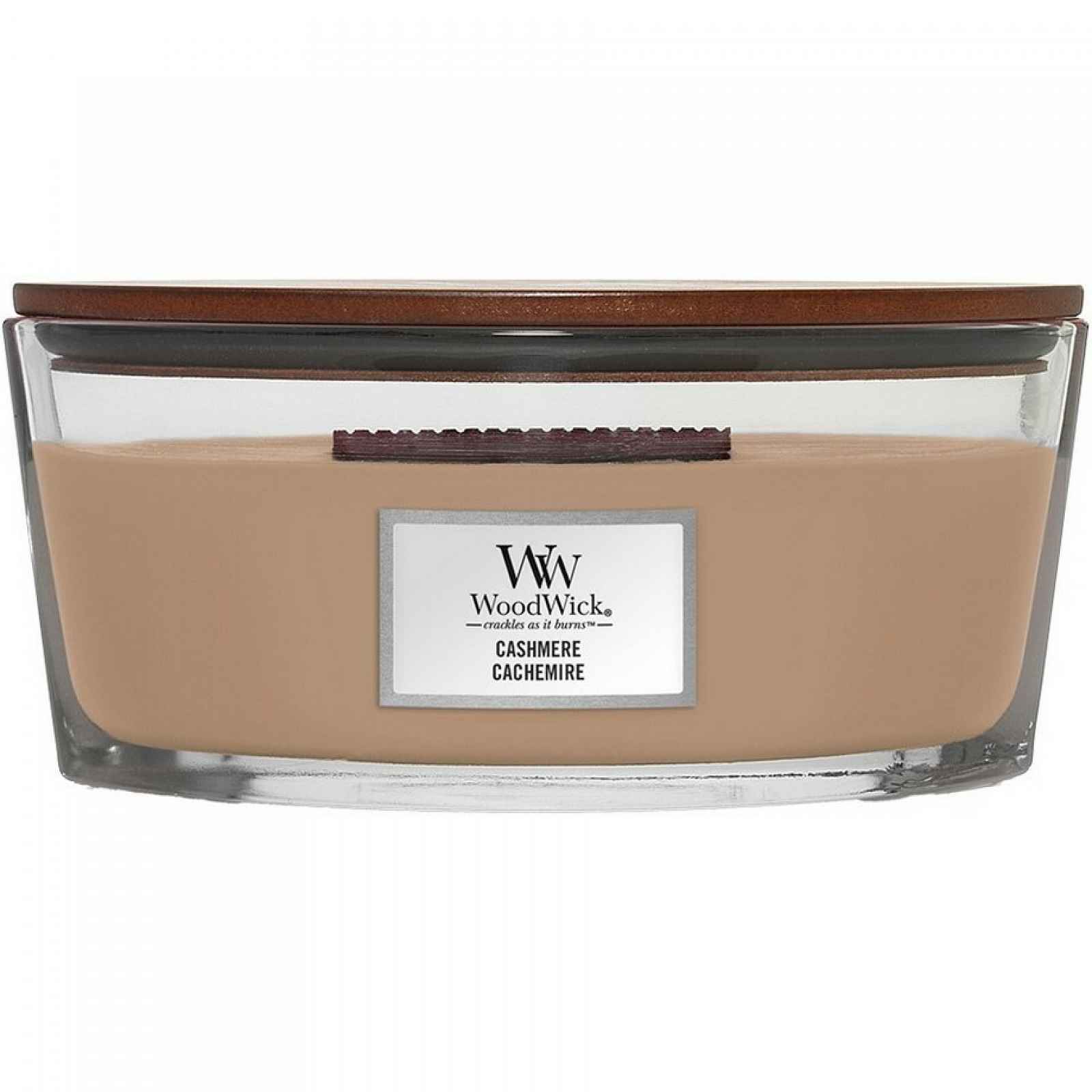 Woodwick Vonná svíčka loď Cashmere, 453 g
