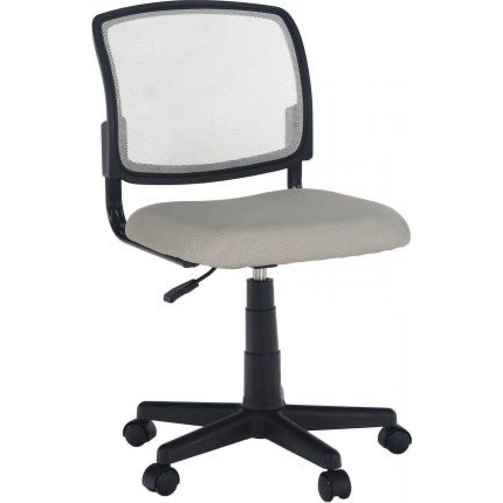 Otočná židle RAMIZA, šedá/černá - 47x42x80 / 91 cm