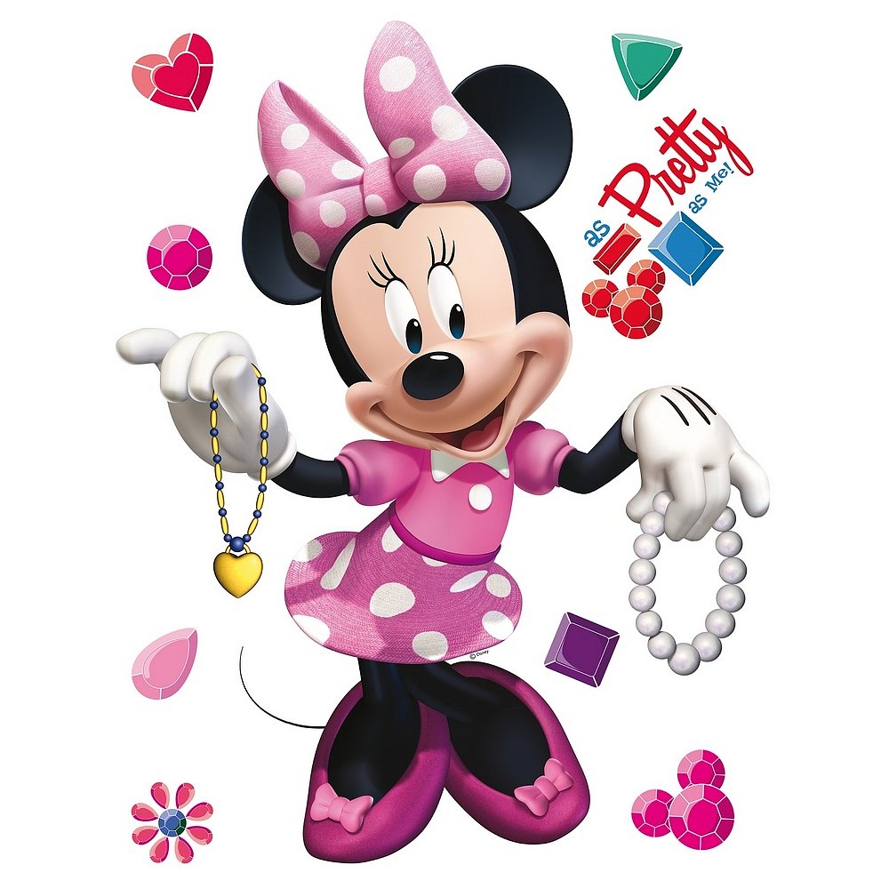 Samolepka na zeď s motivem Minnie Mouse, 30×30 cm