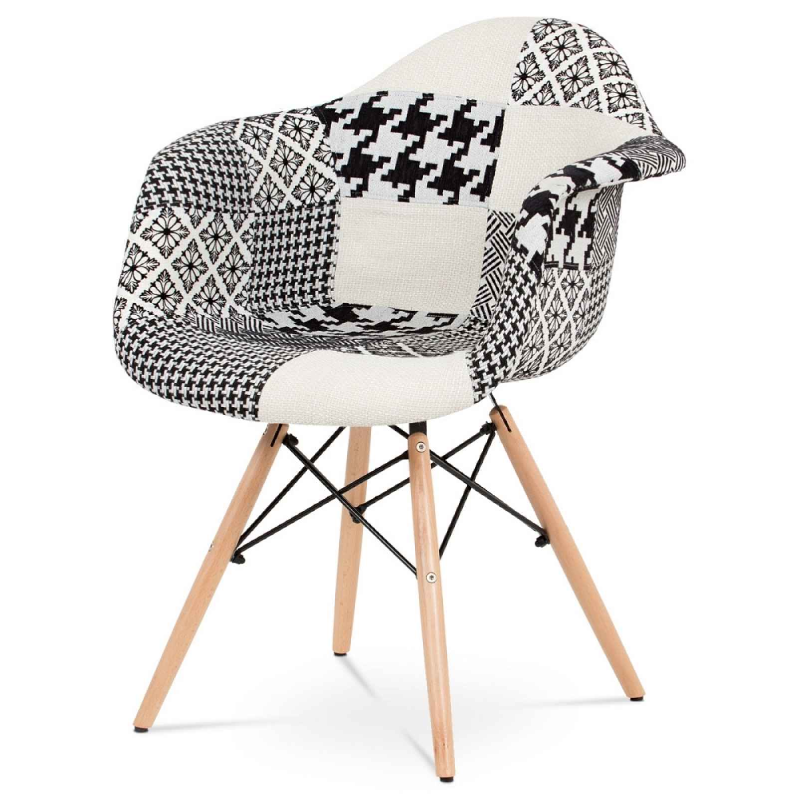 Jídelní židle, patchwork/masiv buk