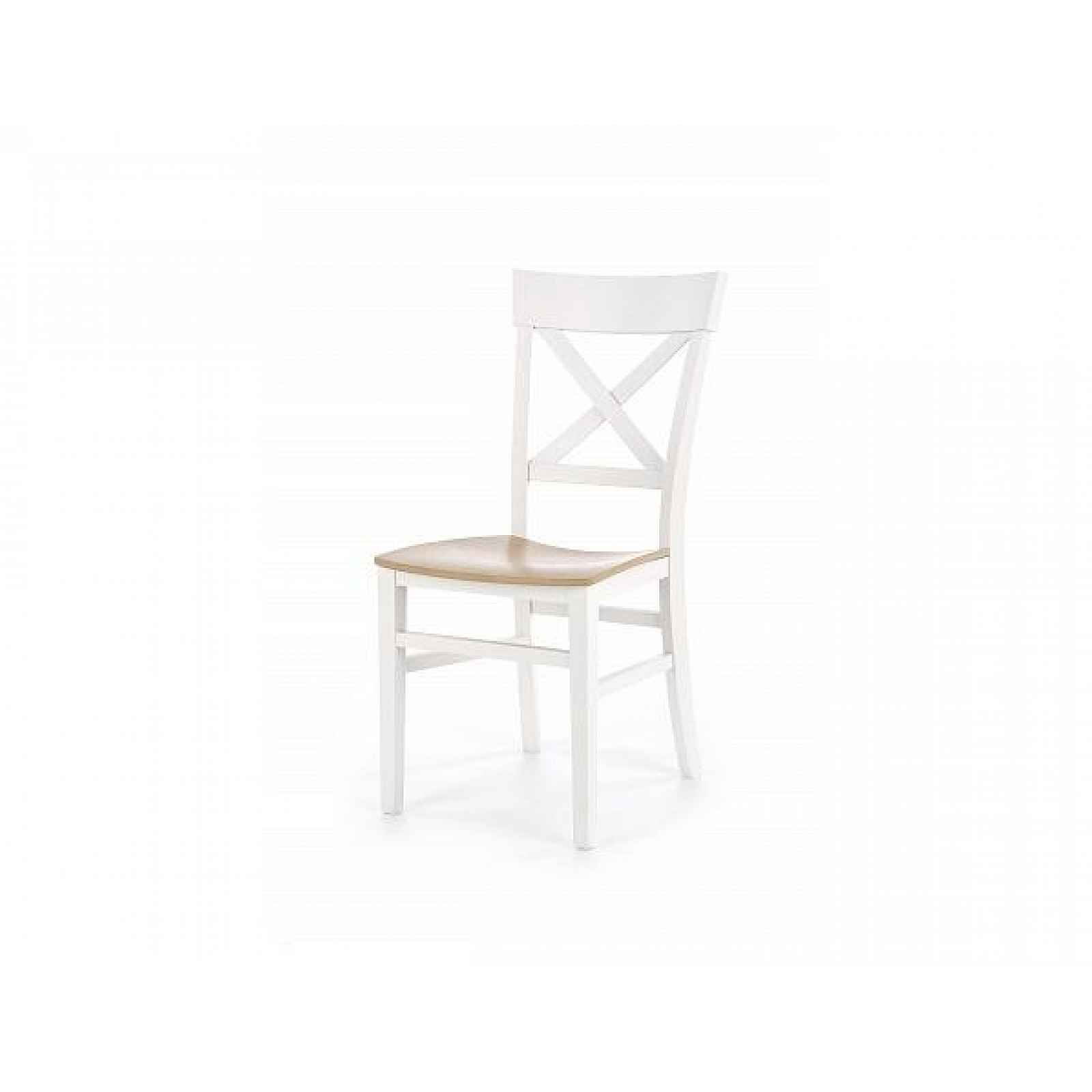 Jídelní židle TUTTI dub medový / bílá HALMAR