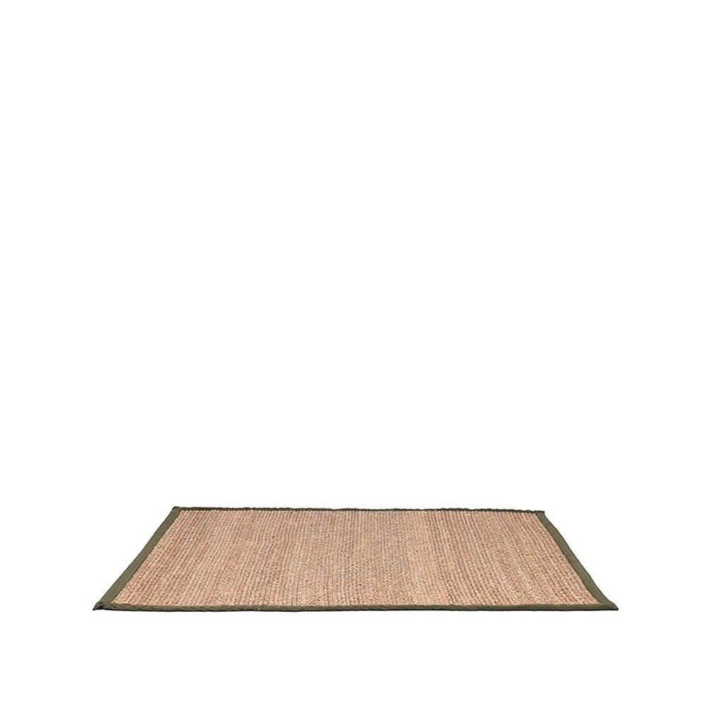Jutový koberec se zeleným bavlněným detailem LABEL51, 160 x 230 cm