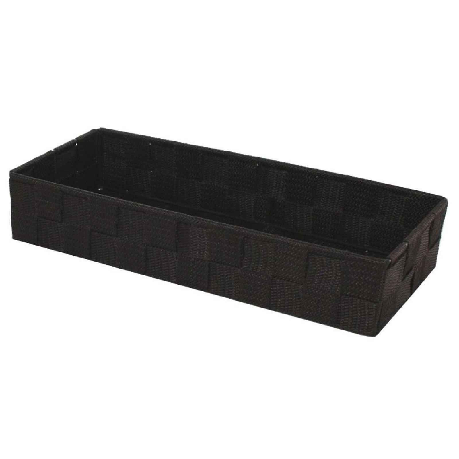 Compactor Úložný organizér do zásuvky Compactor TEX - košík L, 30 x 12 x 7 cm, čokoládový