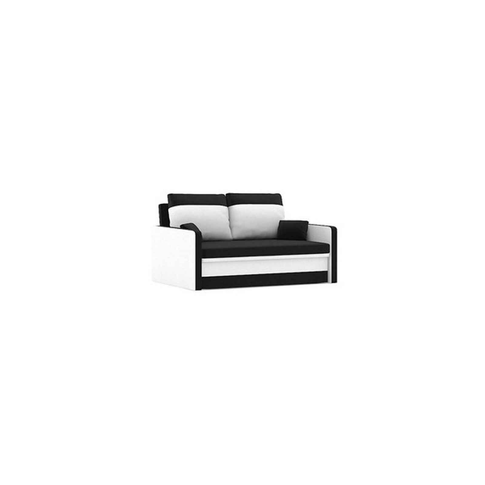 Rozkládací pohovka MILTON micro Černá/bílá