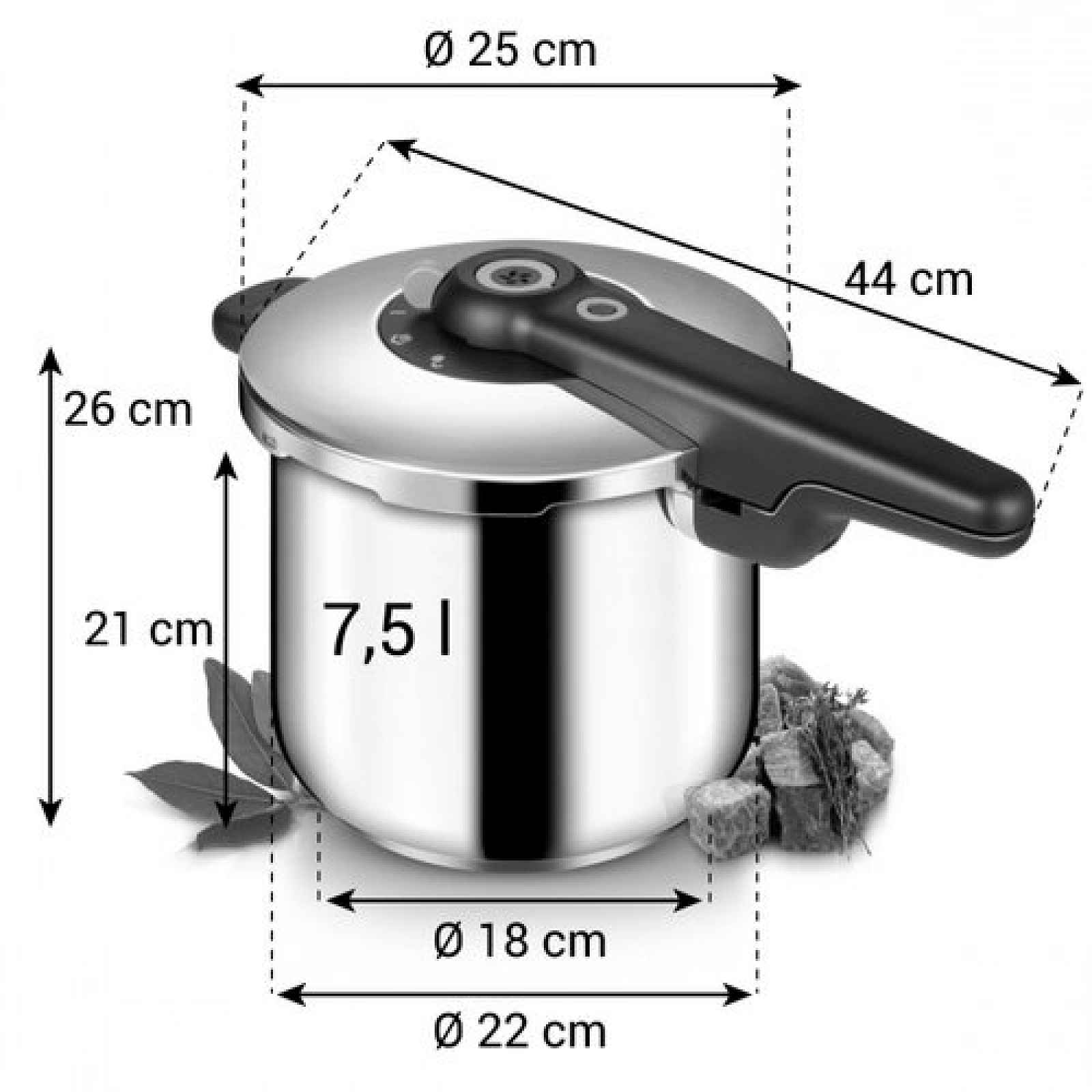 Tlakový hrnec SmartCLICK 7,5 l