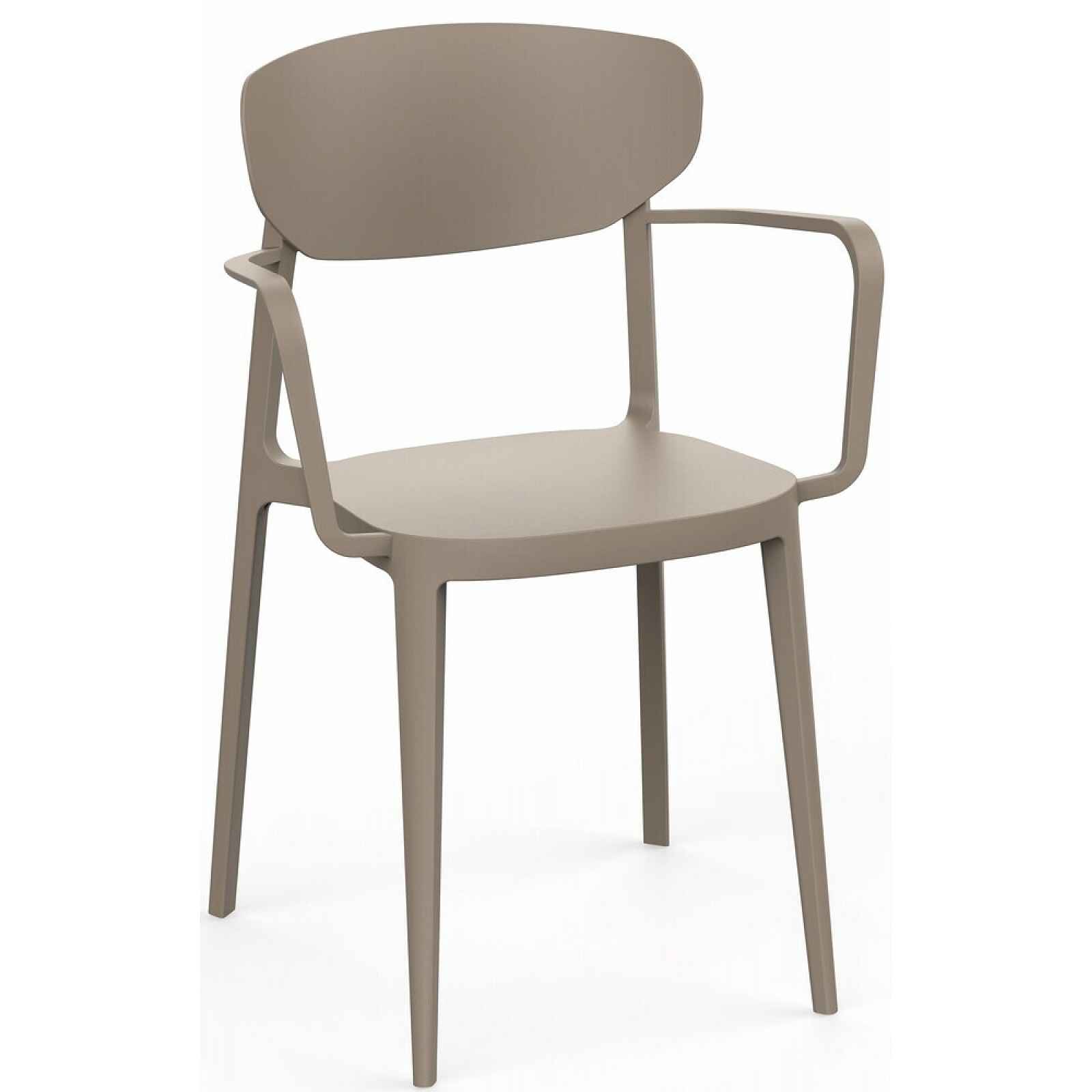 Jídelní židle MARE ARMCHAIR Rojaplast Šedohnědá taupe