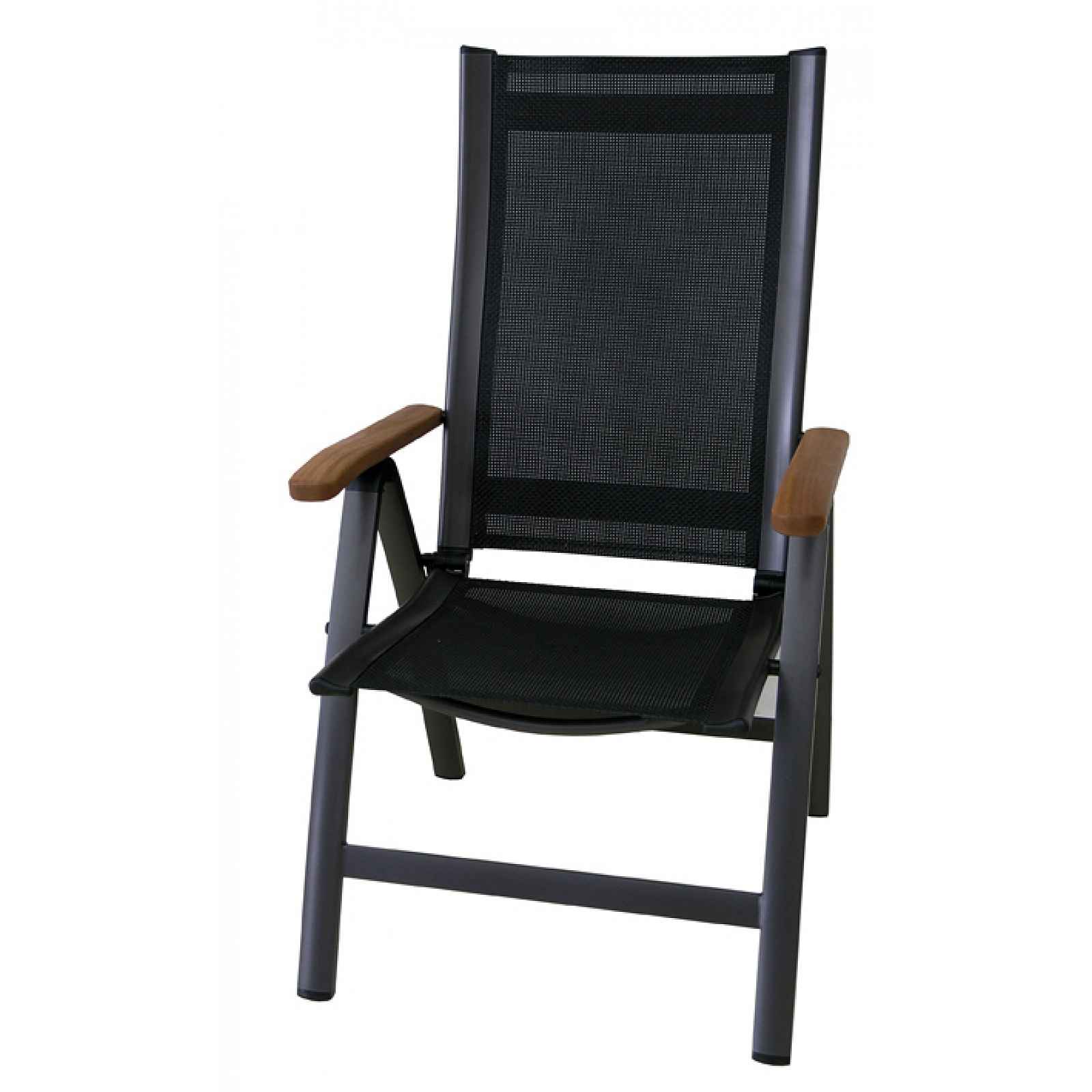 ASS COMFORT poloh. židle - antracit + černá Sun garden