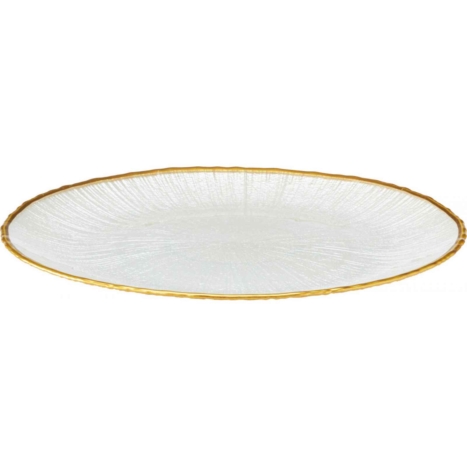 Dezertní talíř Dia 21 cm, bílá/zlatá