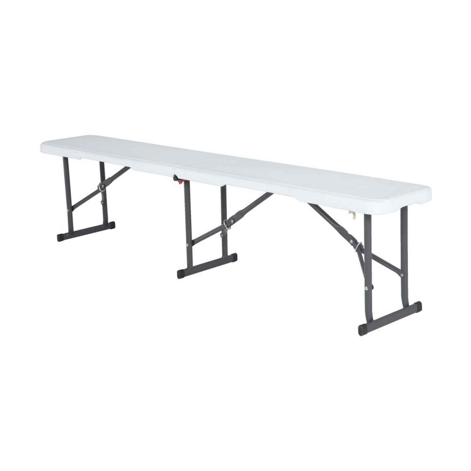 Skládací lavice 180 cm bílá / černá