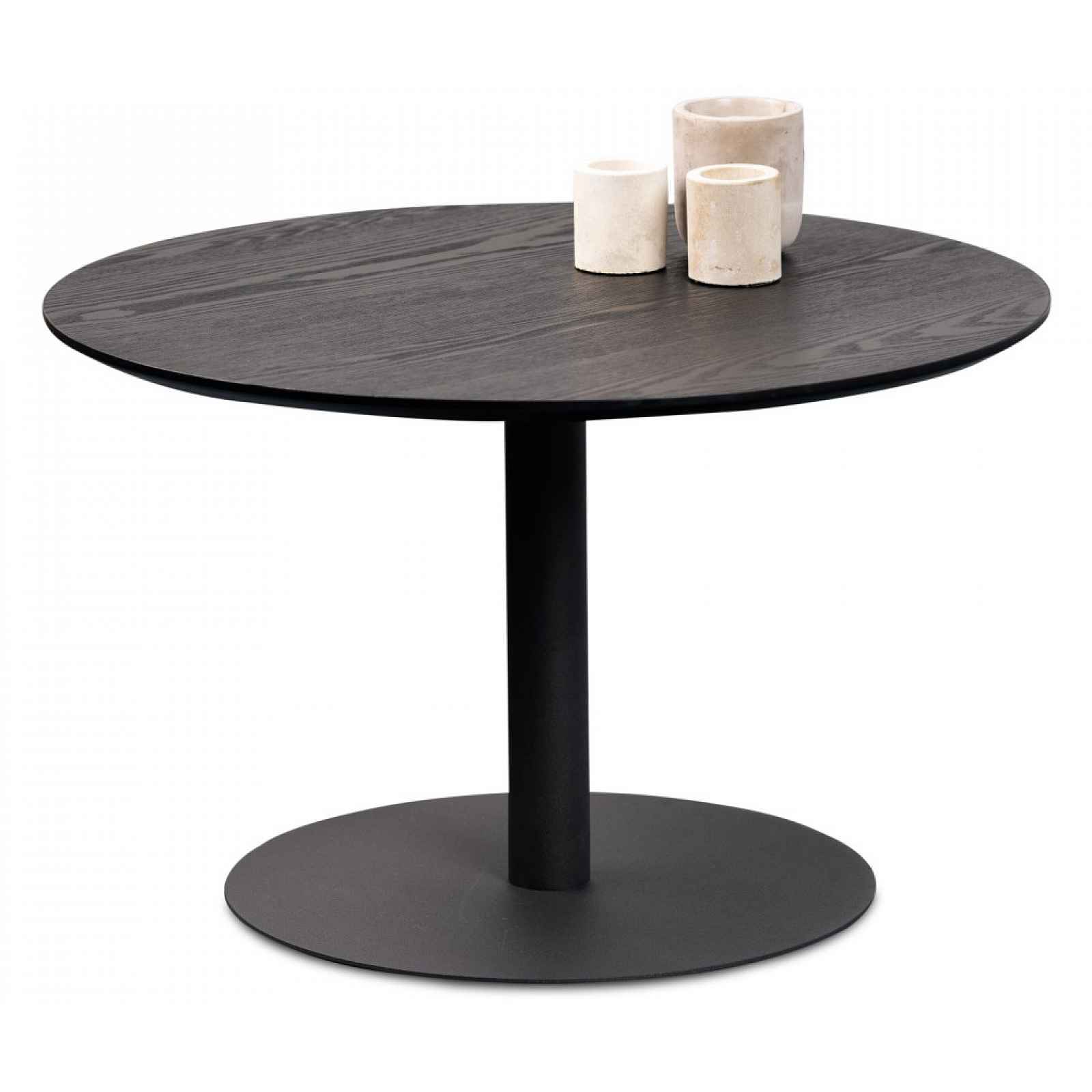 Kulatý konferenční stolek Ida, 60 cm, černý jasan