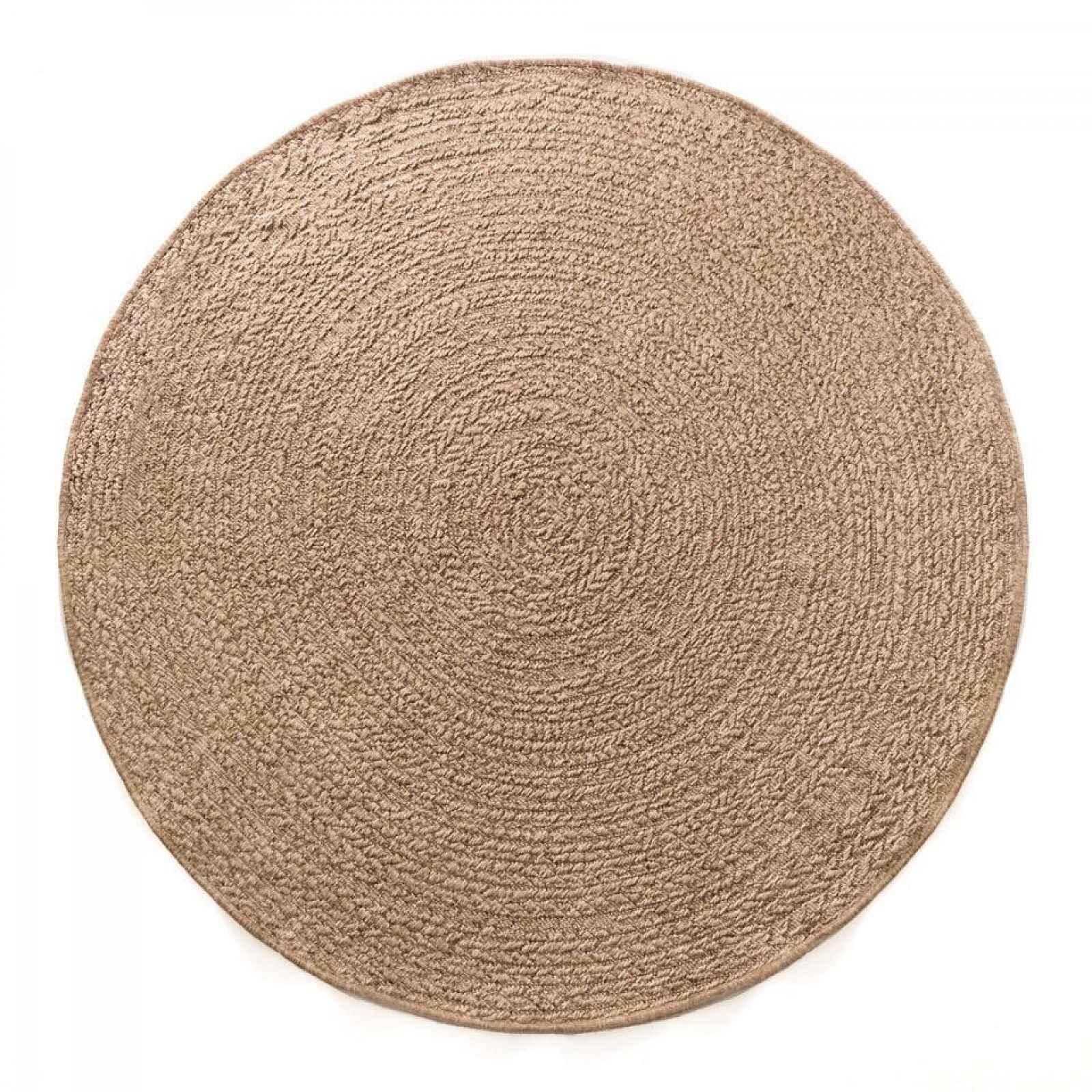 Kulatý koberec Kenzy 120 cm, přírodní kruhy