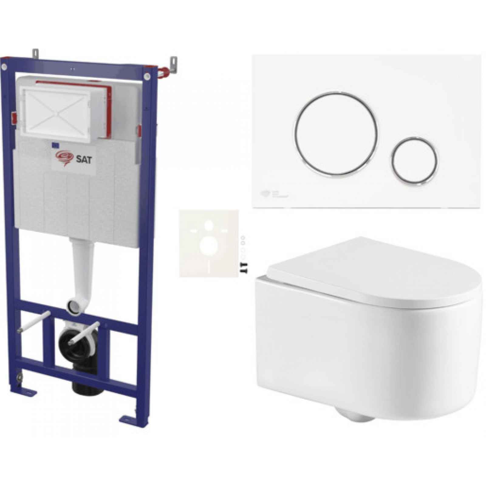 Závěsný wc set do lehkých stěn / předstěnová SAT SIKOSSTOR7270K