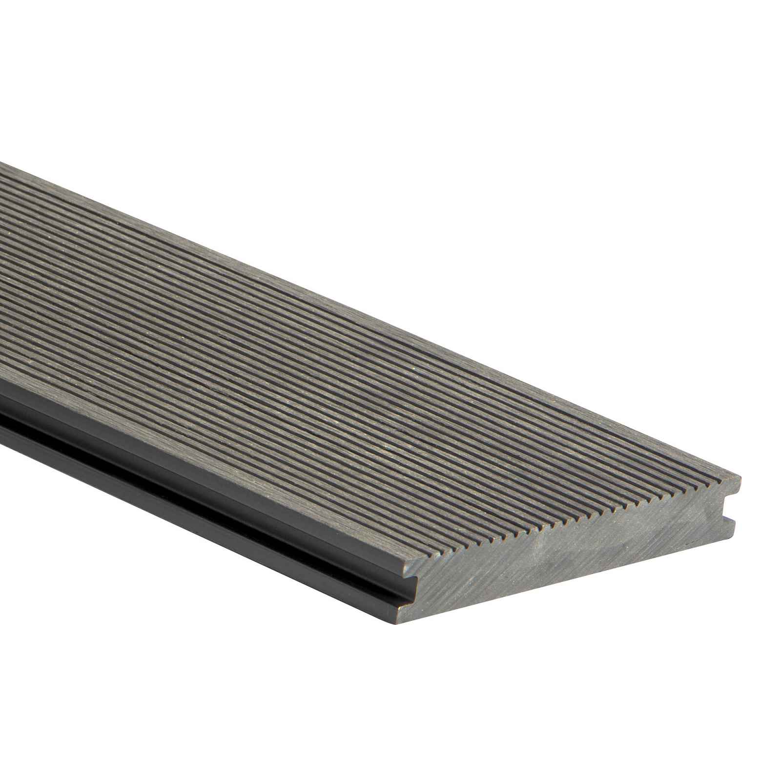 Prkno terasové dřevoplastové WPC PERI plné odstín dark grey 140×20×4000 mm