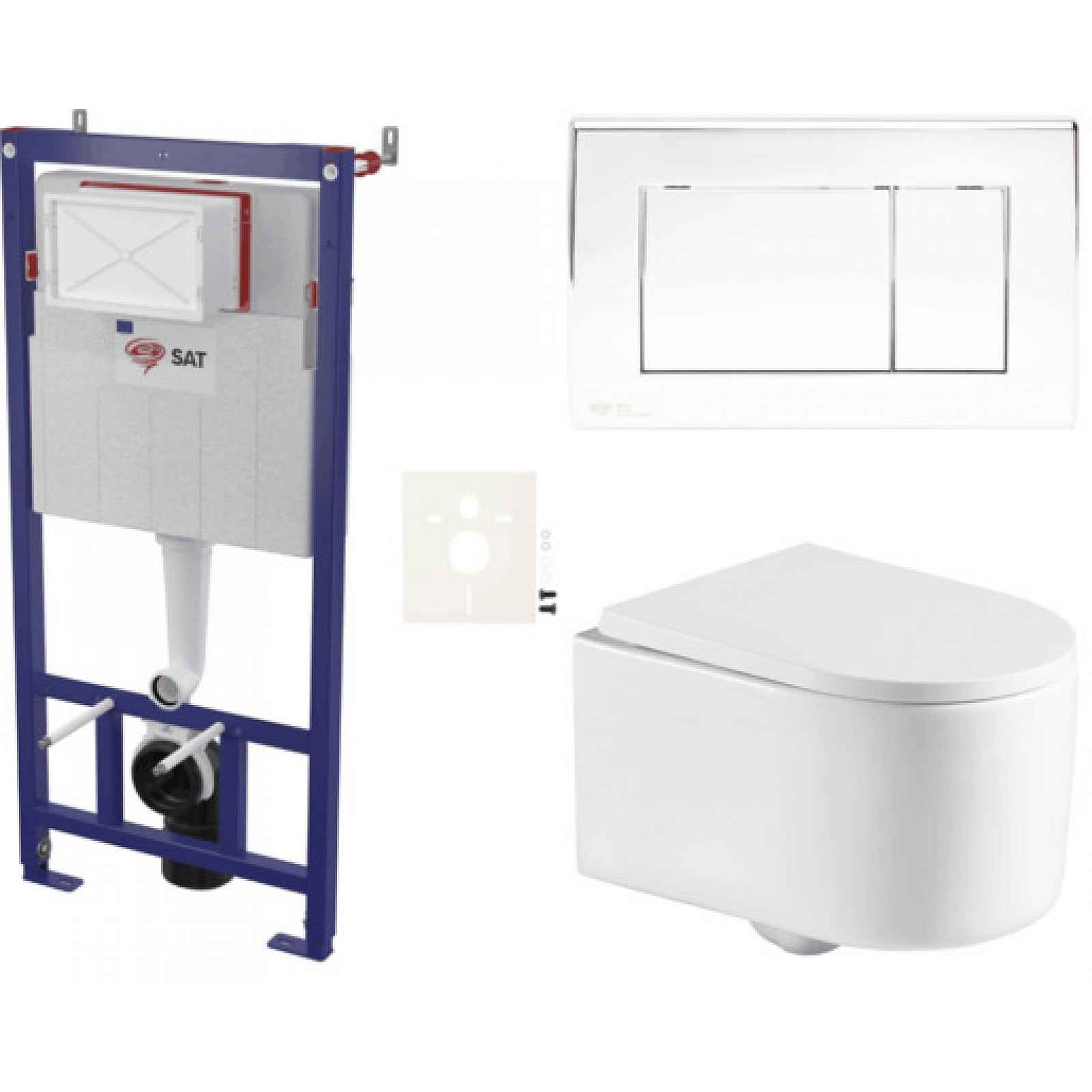 Závěsný wc set do lehkých stěn / předstěnová SAT SIKOSSREX7221K