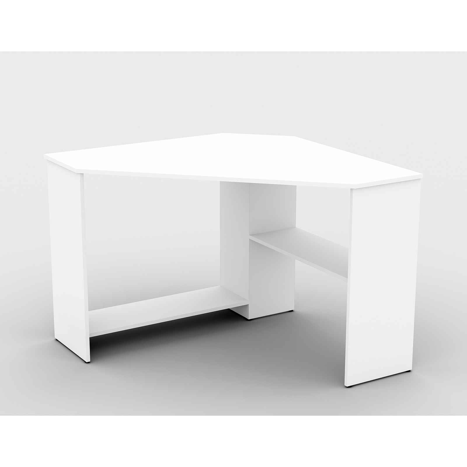 Rohový psací stůl ANDRONIK, bílý