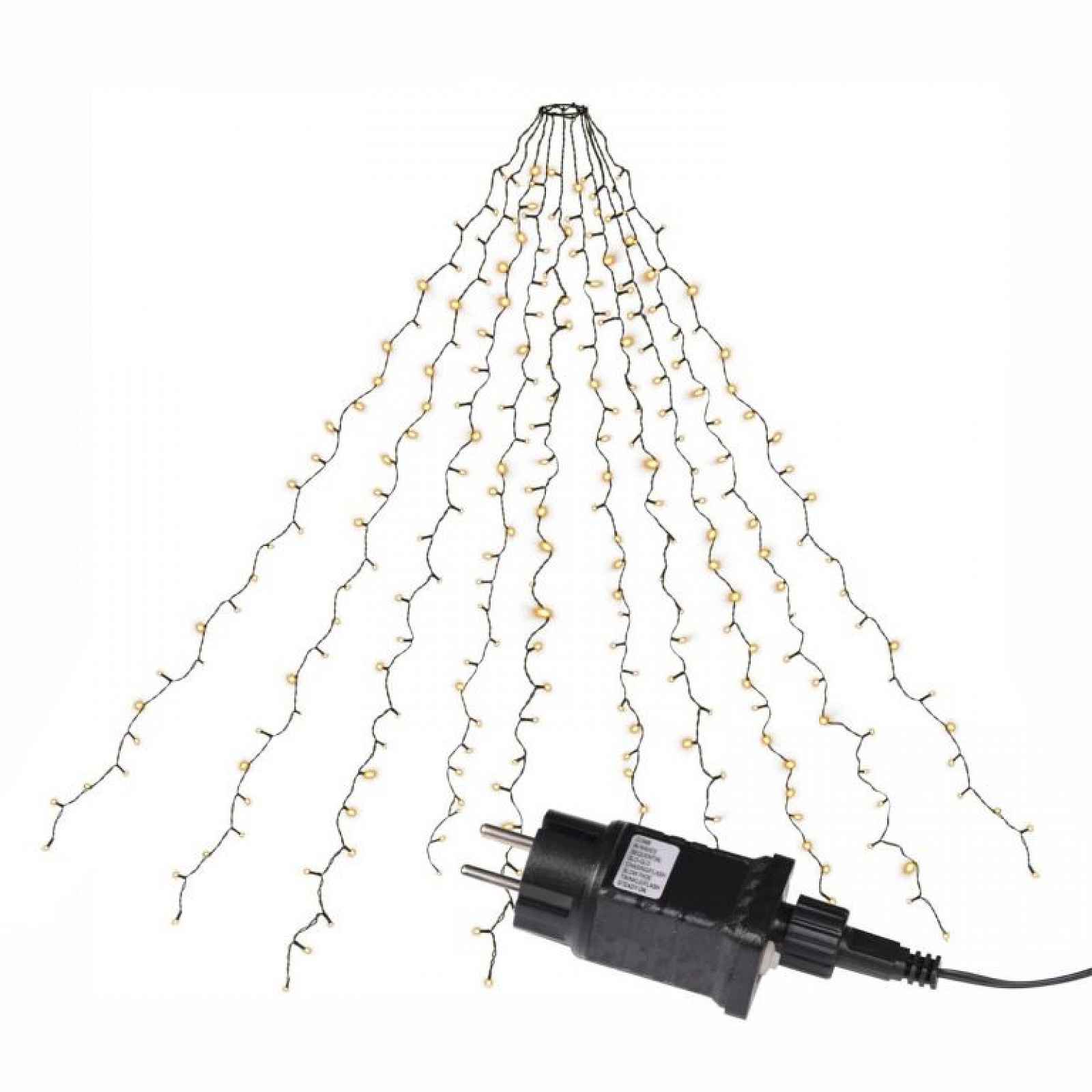 Světelný řetěz ve tvaru kuželu, 280 LED, teple bílá