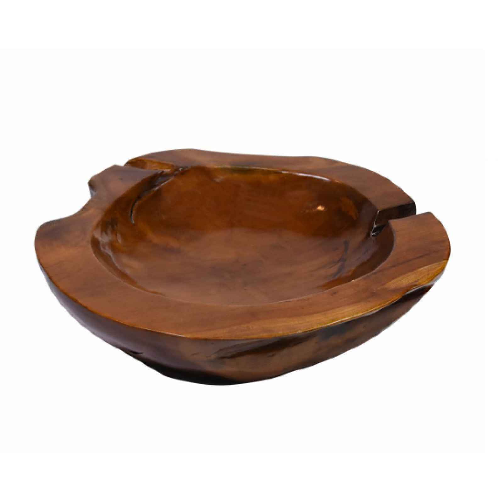 Dekorativní teaková mísa, Ø 50 cm, hnědá
