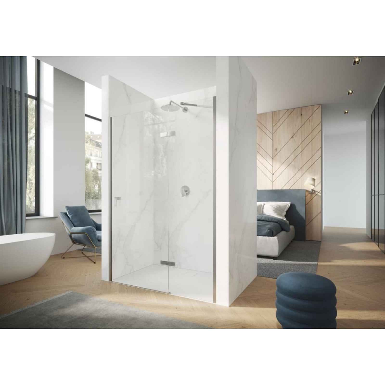 Křídlové dveře s pev. segm. Design Pure 8P0702.123.322