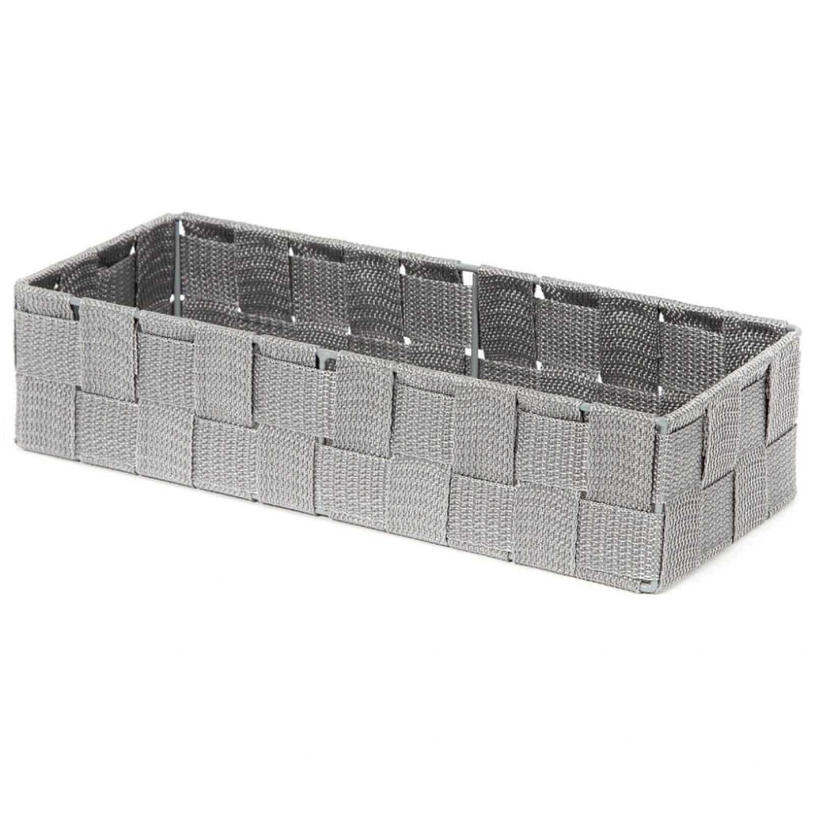 Compactor Úložný organizér do zásuvky Compactor TEX - košík L, 30 x 12 x 7 cm, šedý