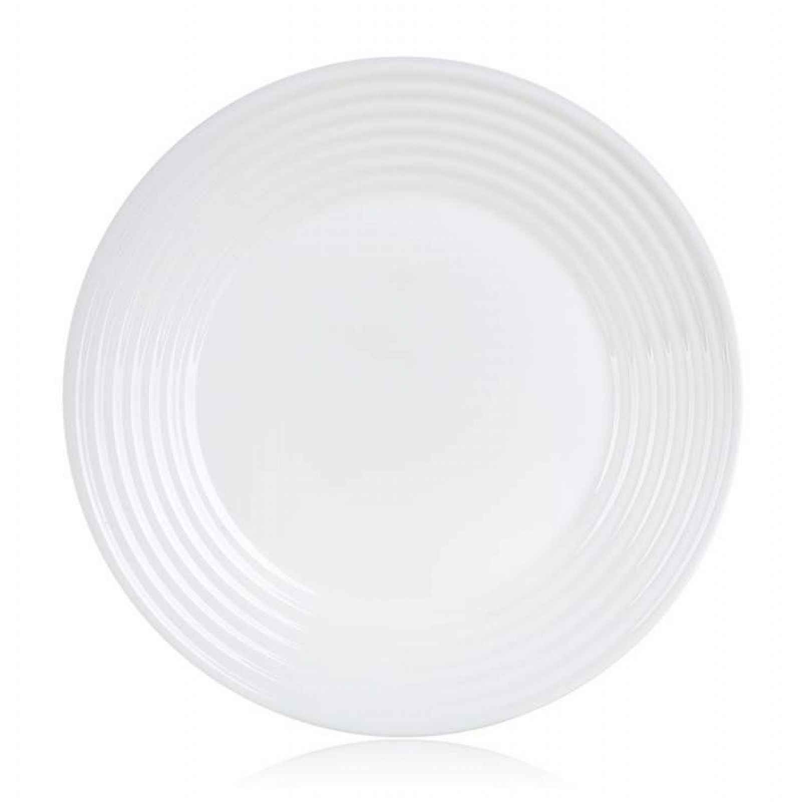 Mělký talíř Harena 25 cm, bílé sklo