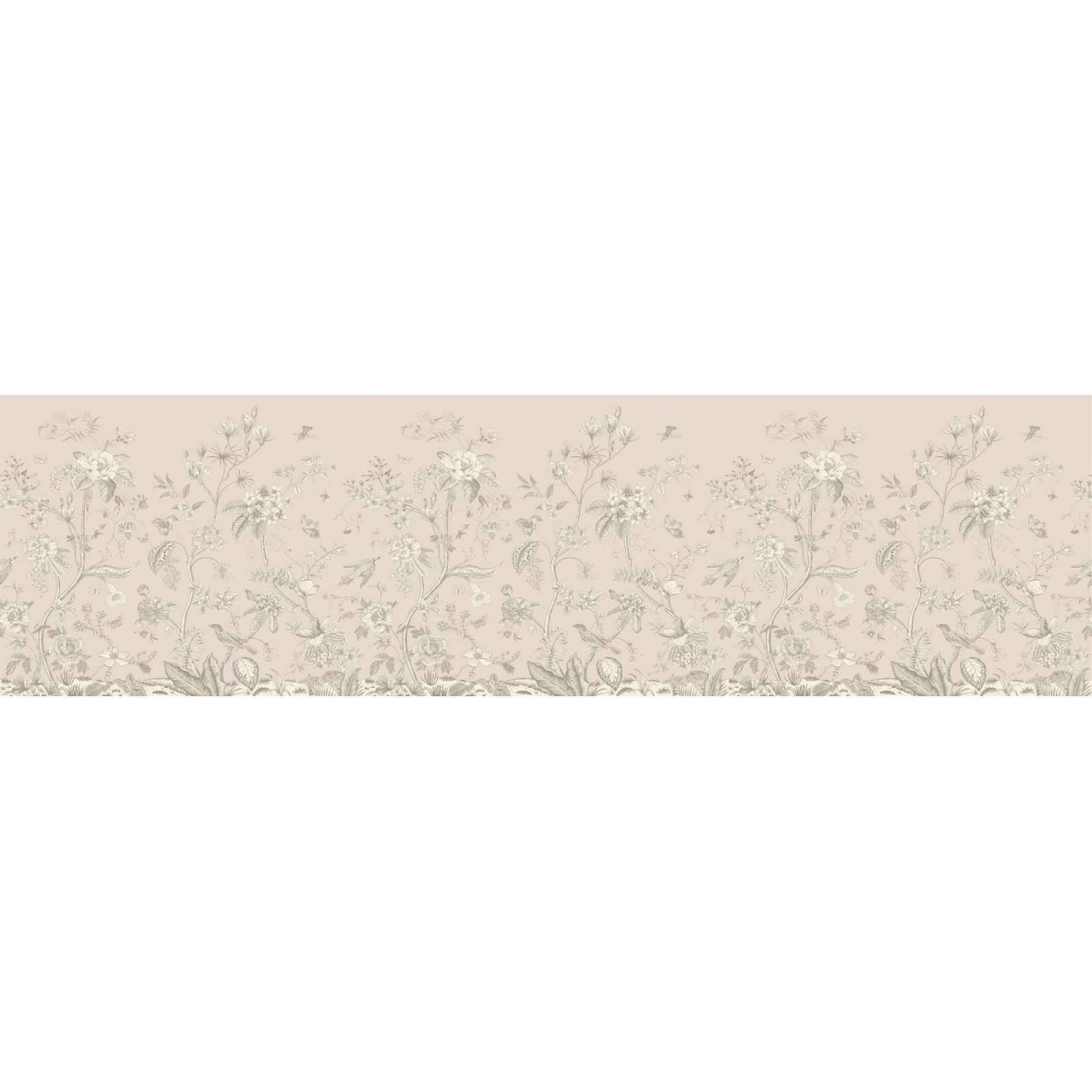 Samolepicí bordura Old graphic florals, 500 x 13,8 cm