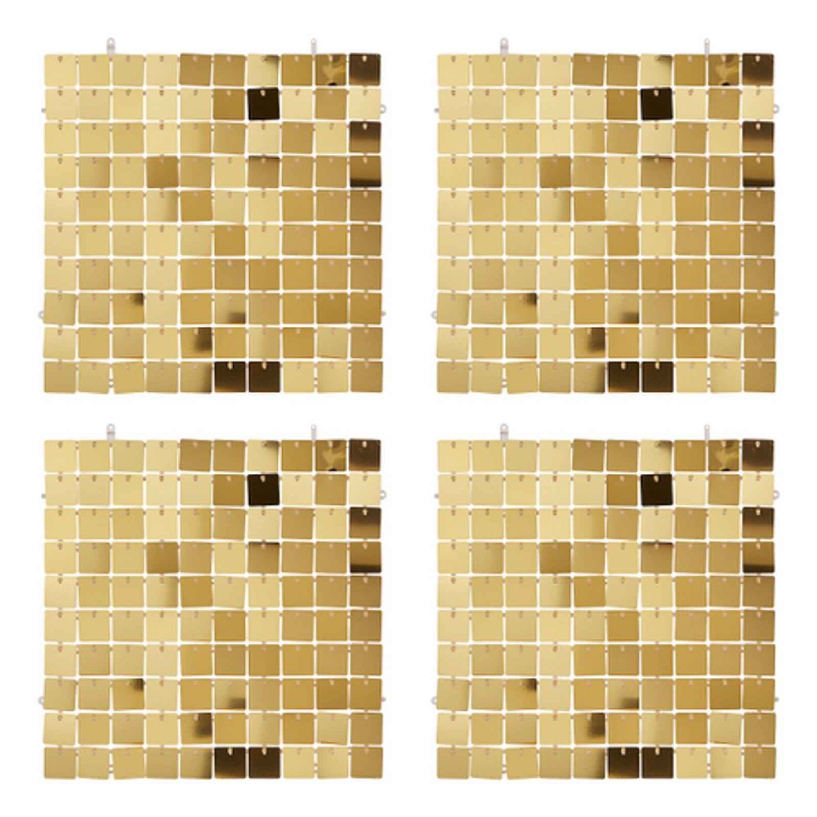 Butlers DISCO Nástěnná dekorace 30 x 30 cm 4 ks - zlatá