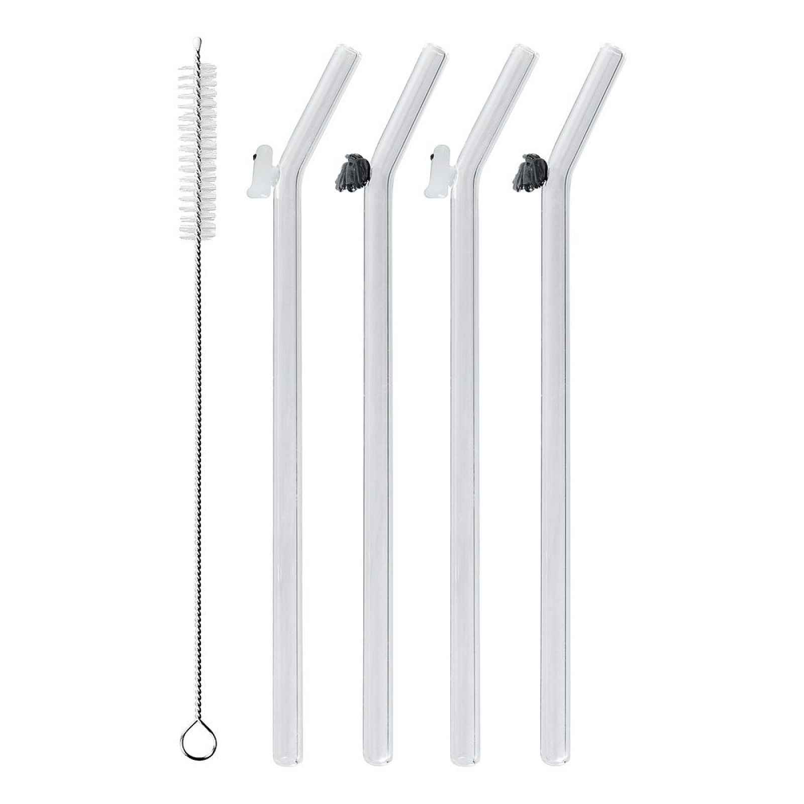 Butlers LONG DRINK Skleněná brčka s kartáčkem "Halloween" set 5 ks