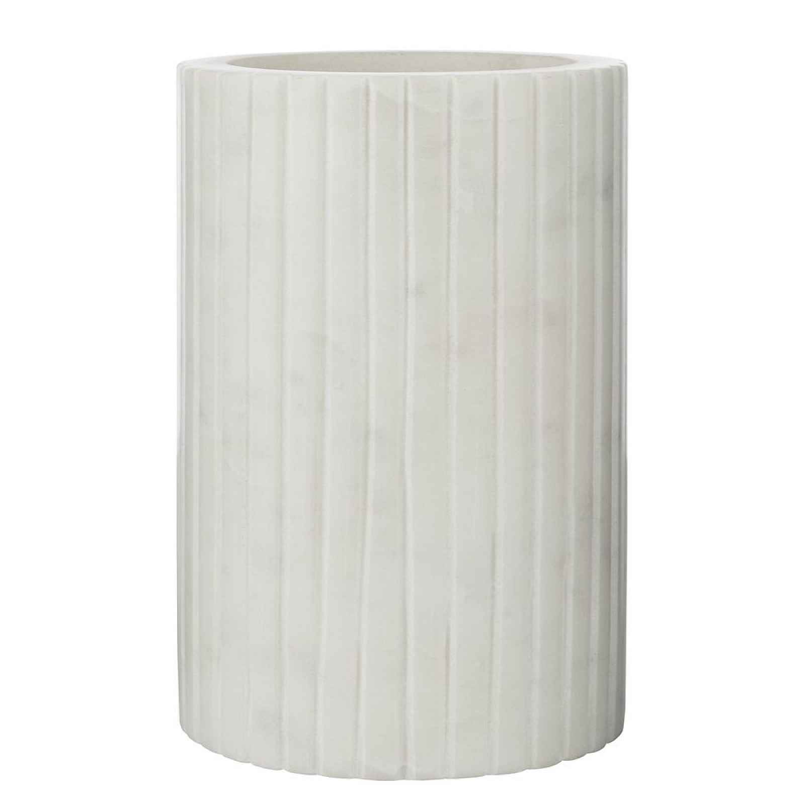 Butlers MARBLE Chladič láhví rýhovaný 13 cm - bílá