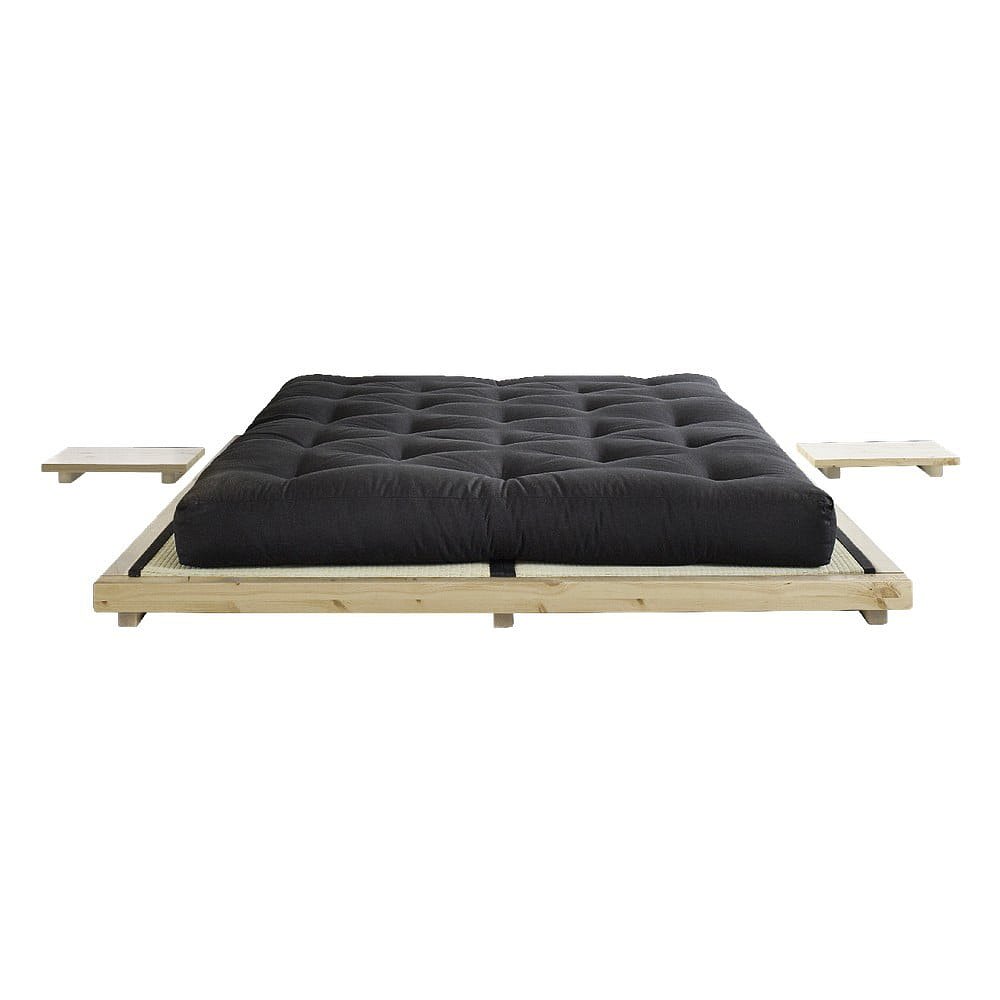 Postel z borovicového dřeva v přírodní barvě Karup Design Dock Natural, 160 x 200 cm