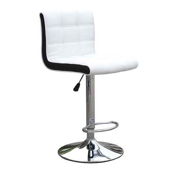 Barová židle bílá, 45x94-115x50 cm