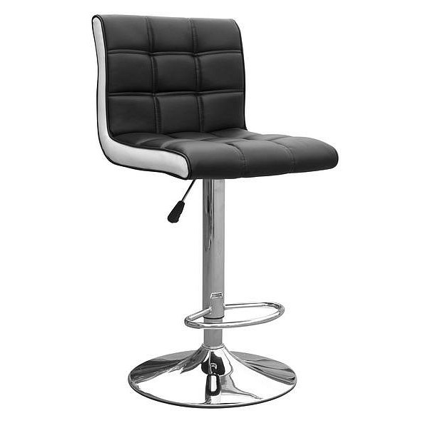 Barová židle černá, 45x94-115x50 cm