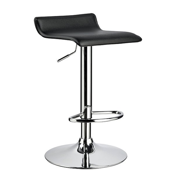 Barová židle černá, 38,5x62,5-84x38,5 cm