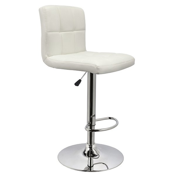Barová židle bílá, 44x94,5-110x50 cm