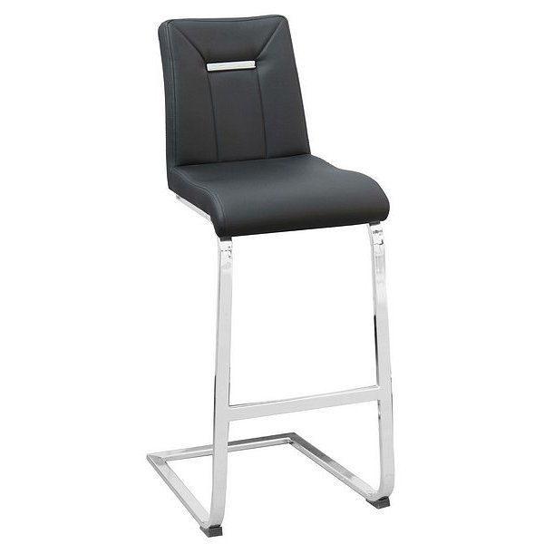 Barová židle Flex, černá ekokůže, 40,5x108x51 cm