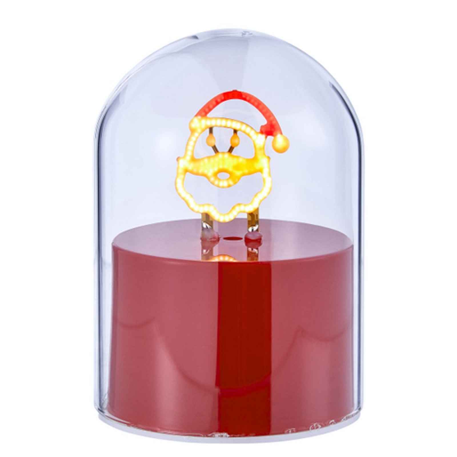 Butlers GLOW BALL Neonové světlo Santa 10 cm - červená