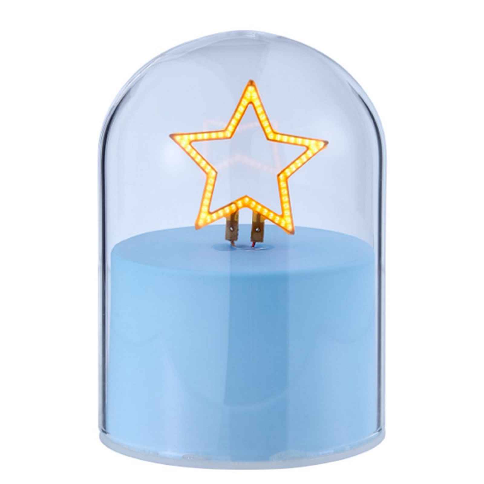 Butlers GLOW BALL Neonové světlo hvězda 10 cm - modrá