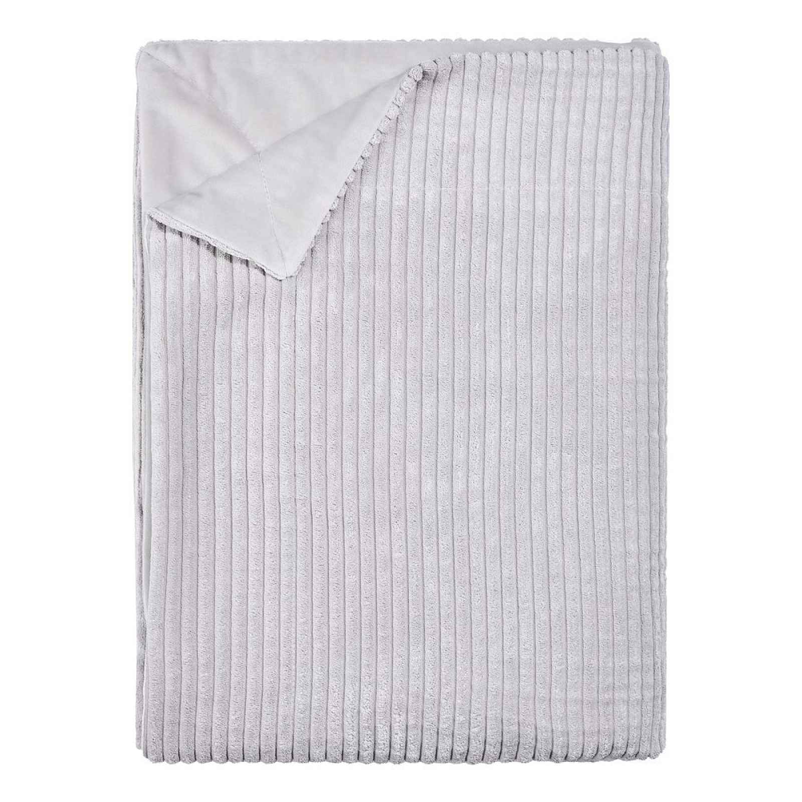 Butlers LORD OF CORD Deka žebrovaná 200 x 150 cm - sv. šedá
