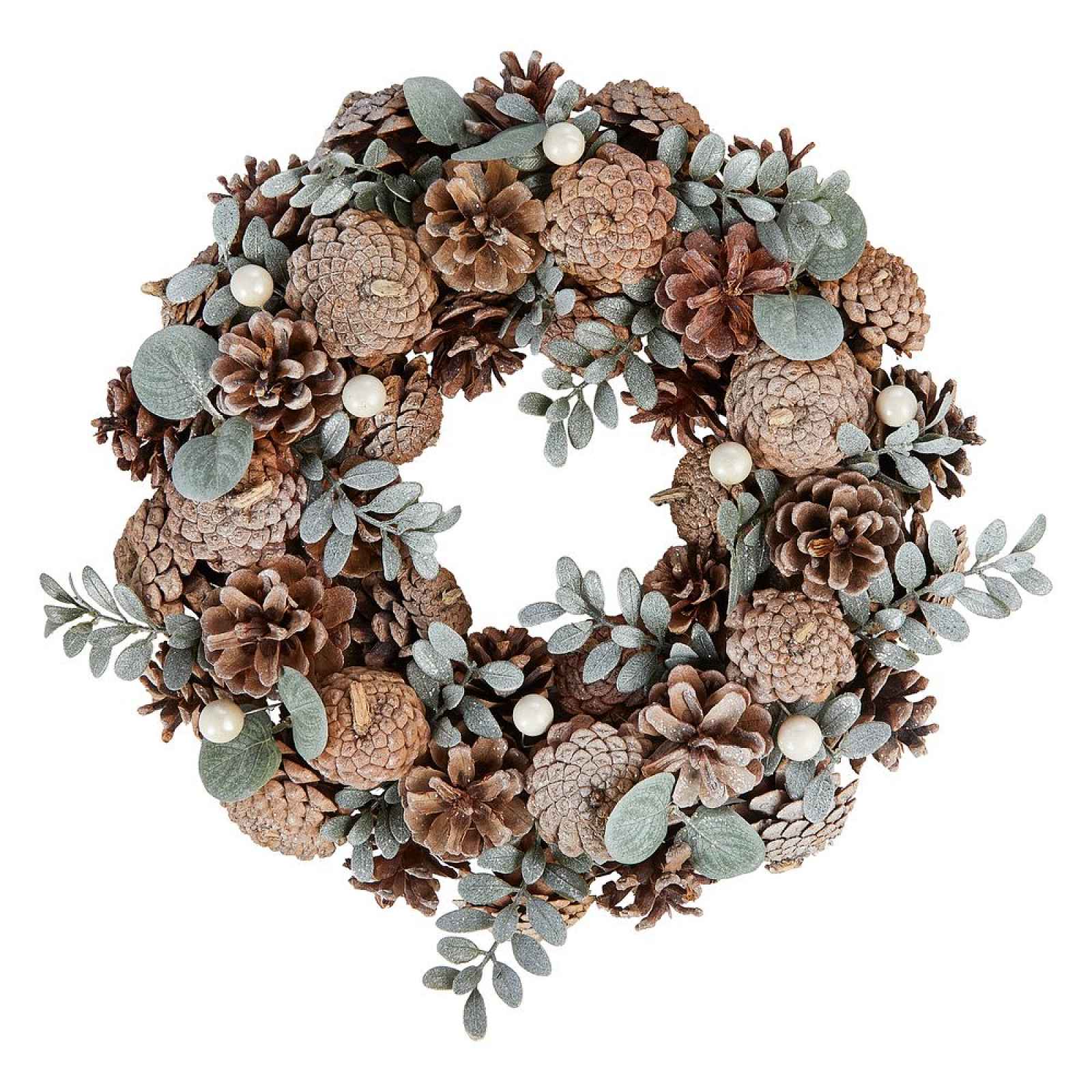 Butlers FLORISTA Věnec šišky a eukalyptus 33 cm