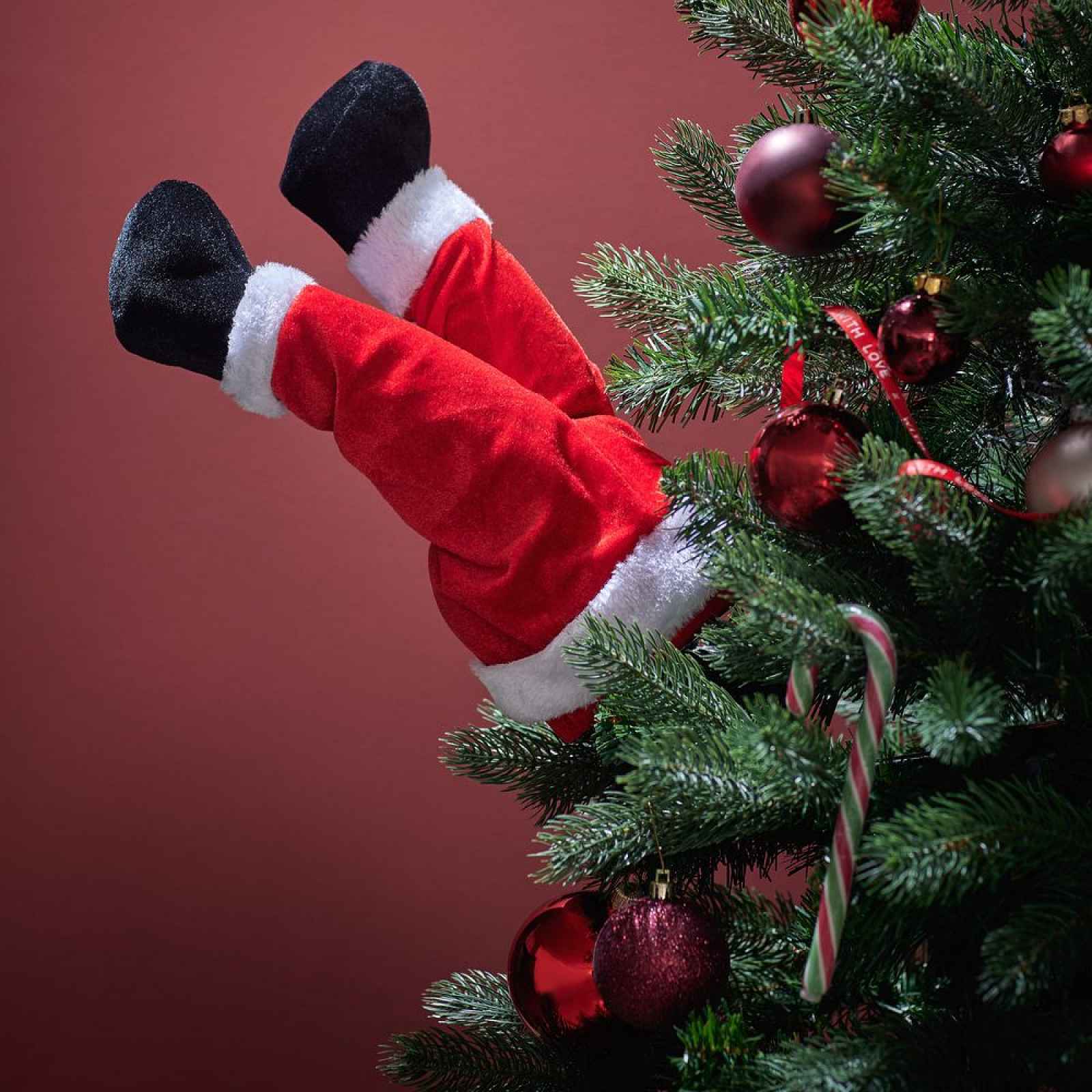 Butlers X-MAS Ozdoba nohy ve stromě Santa 35 cm