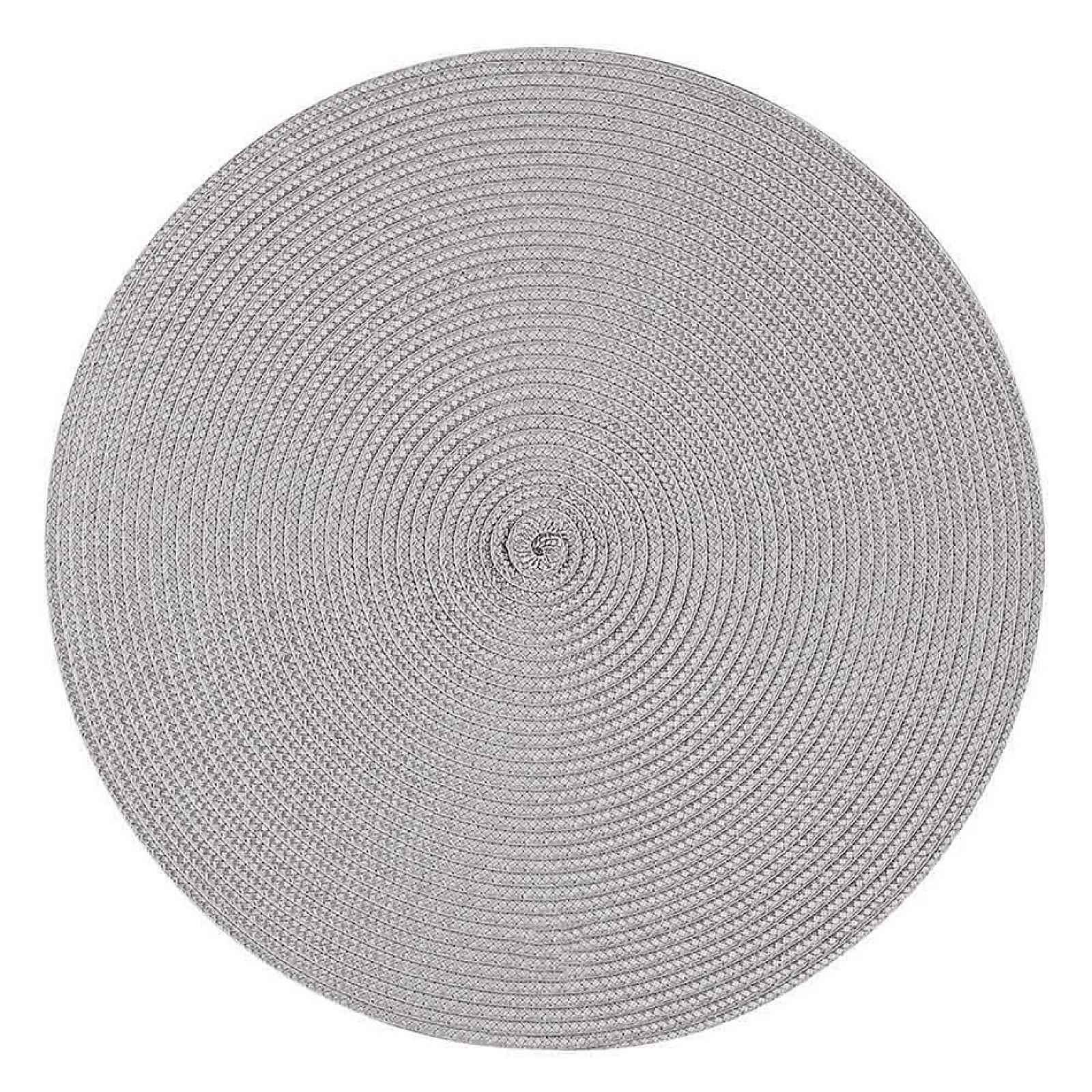 Altom Prostírání Straw šedá, pr. 38 cm, sada 4 ks