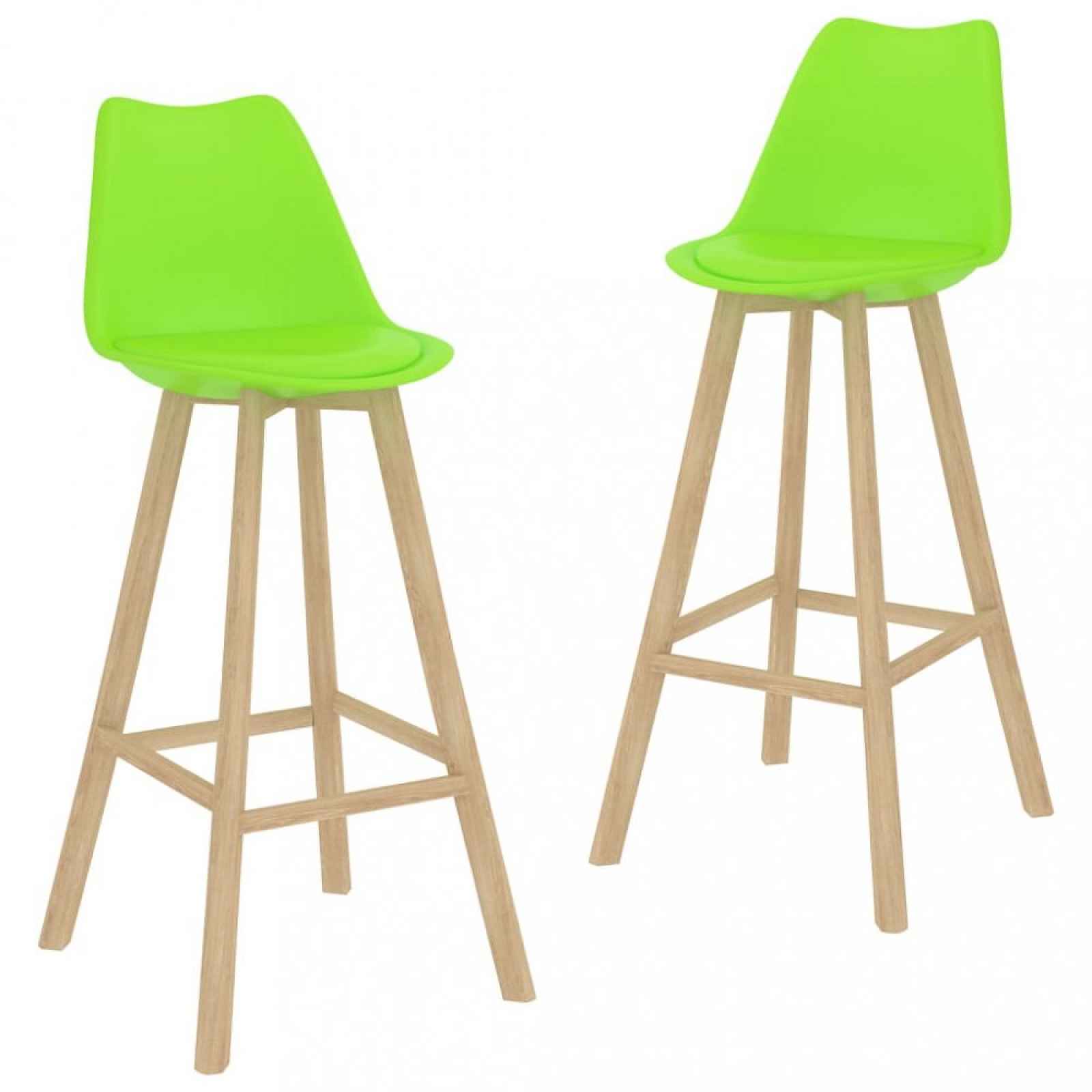 Barové židle 2 ks Dekorhome Světle zelená