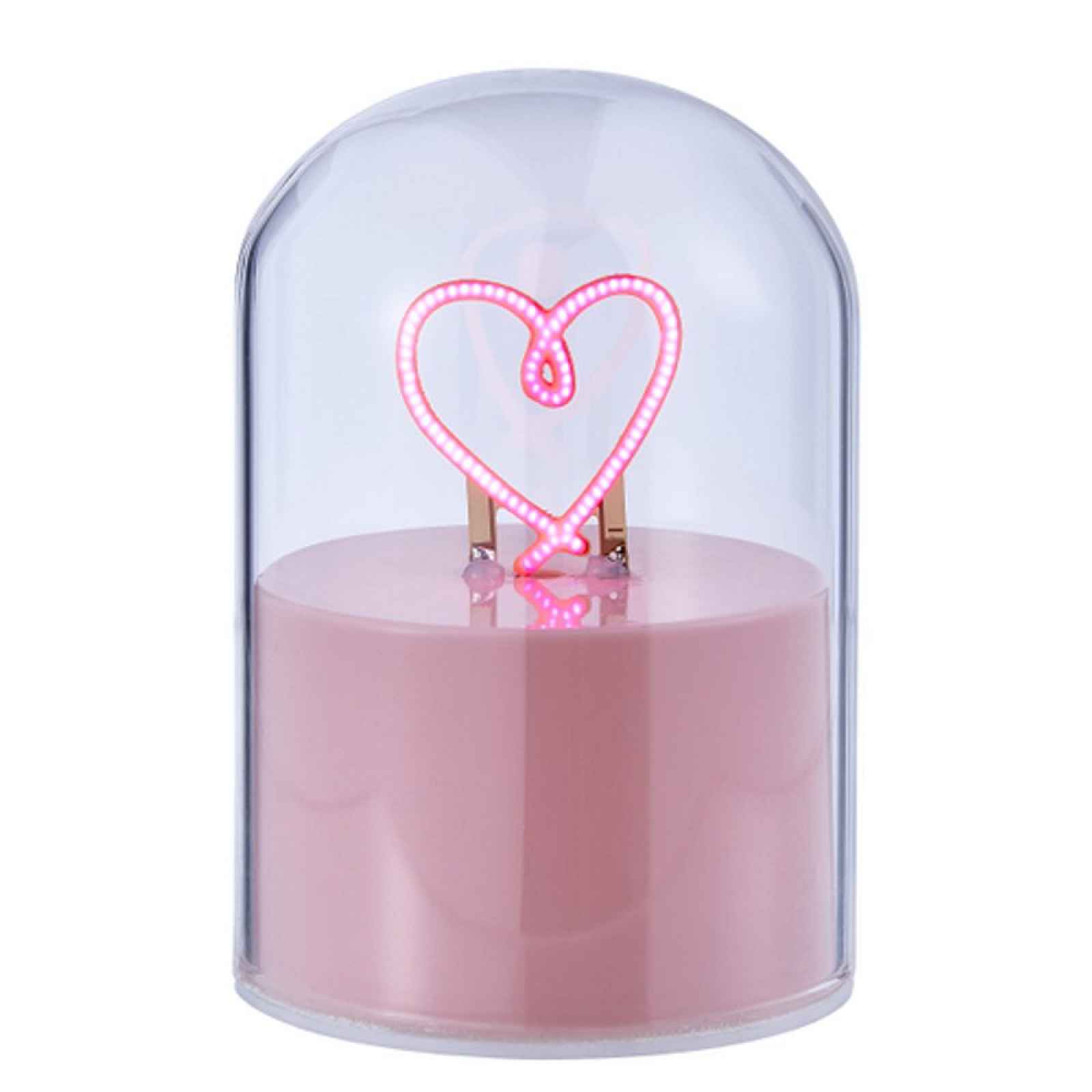 Butlers GLOW BALL Neonové světlo srdce 10 cm - růžová