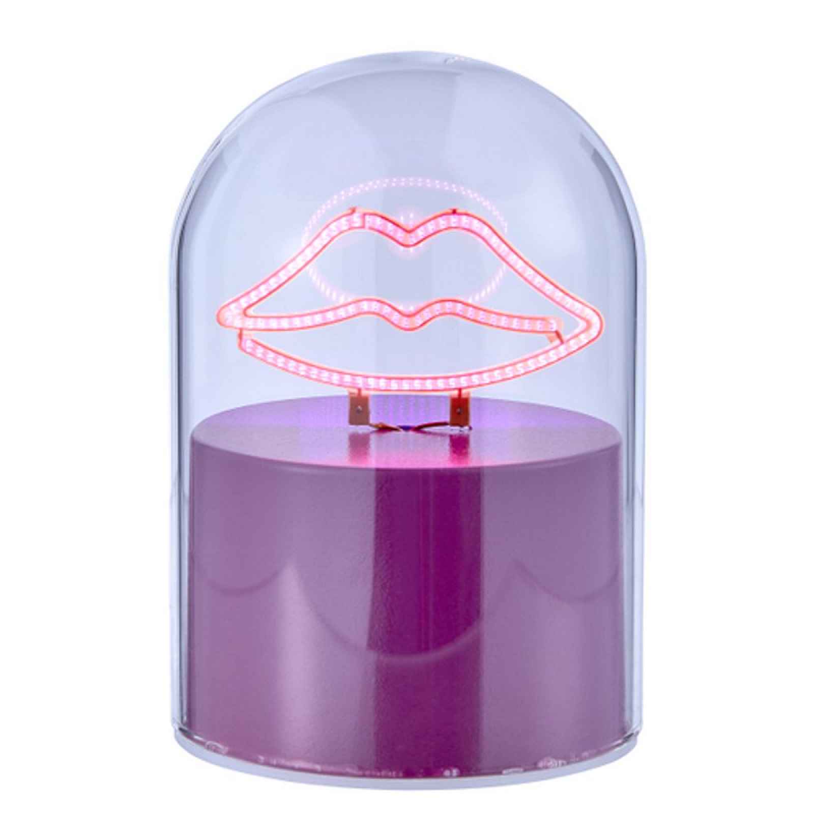 Butlers GLOW BALL Neonové světlo rty 10 cm - fialová