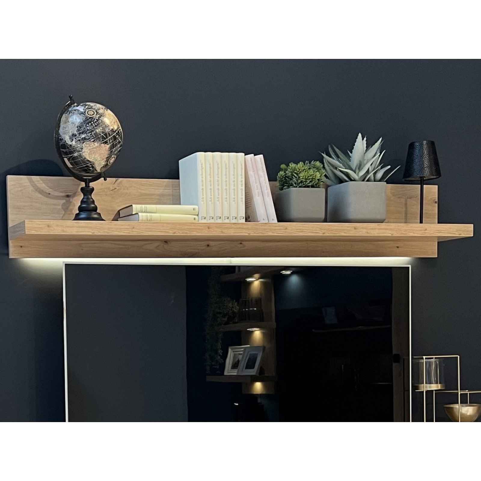 Nástěnná police Bolus 150 cm, dub artisan