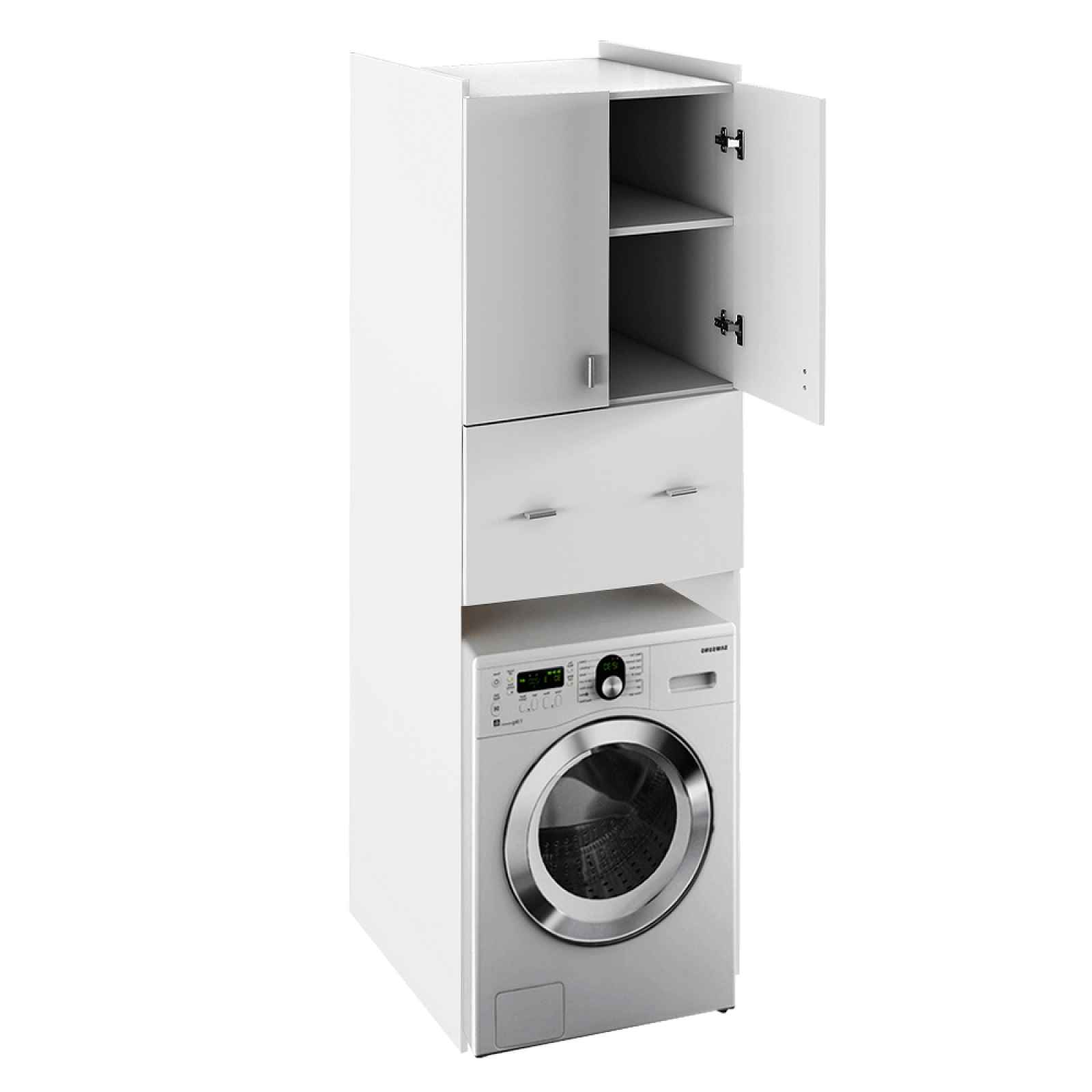 Hluboká skříňka nad pračku NATALI TYP 9, bílá