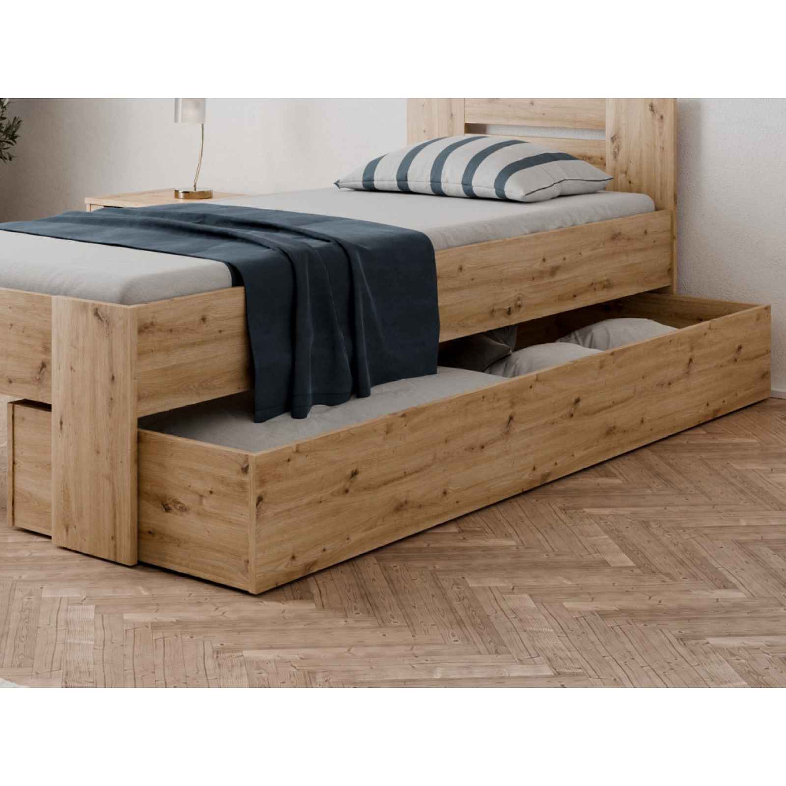 Úložná zásuvka pod postel Osaka, dub artisan