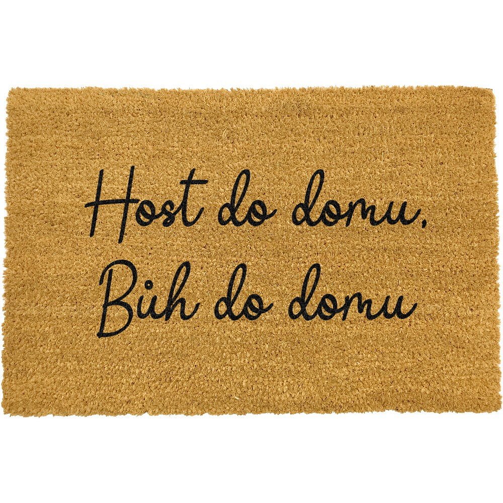 Rohožka z přírodního kokosového vlákna Artsy Doormats Host do domu, 40 x 60 cm