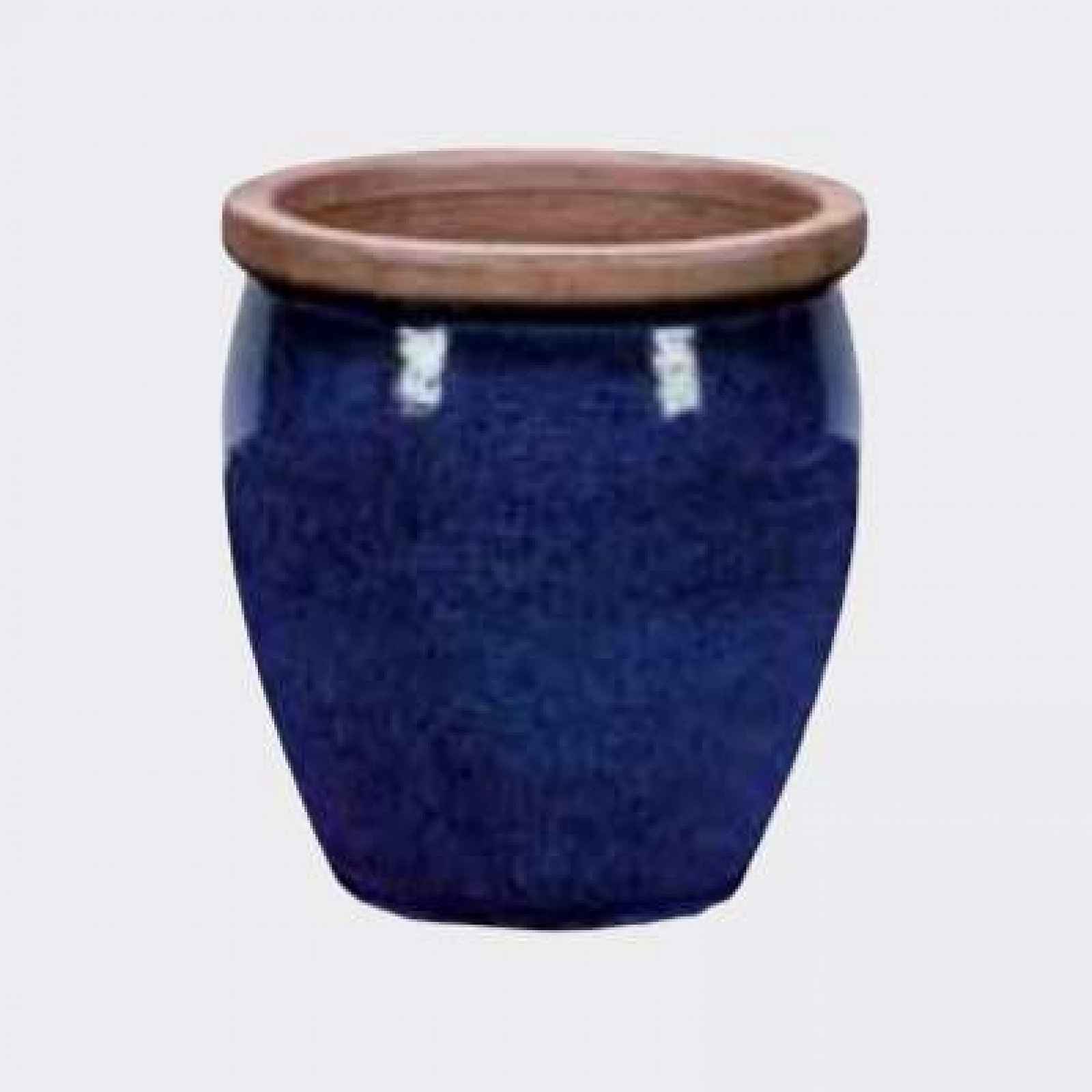 Květináč BONN hnědý lem keramika modrá 38cm
